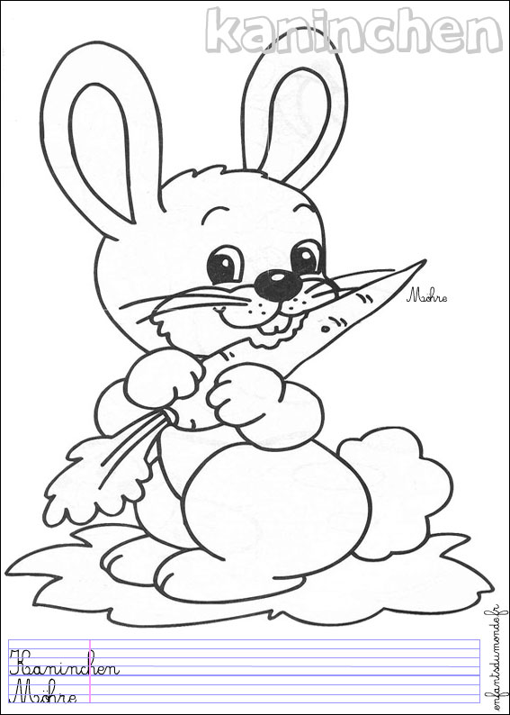 coloriage lapin 1
